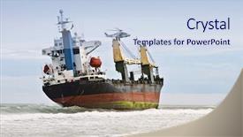  Presentation with ship - Audience pleasing presentation consisting of recatando the ship aground backdrop and a sky blue colored foreground