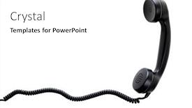  Presentation with telephone - Slide deck having receiver-on-spiral-cord background and a white colored foreground