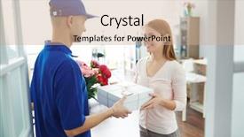  Presentation with gift - Theme enhanced with receiver - receiving gift background and a soft green colored foreground