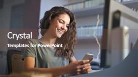  Presentation with news - Cool new presentation with receiving good news backdrop and a tawny brown colored foreground