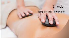  Presentation with spa - Theme enhanced with receiving stone massage at spa background and a lemonade colored foreground