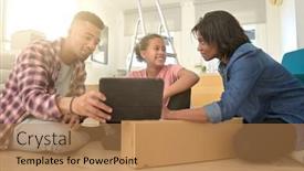  Presentation with family - Theme enhanced with recently-moved-family-looking background and a coral colored foreground