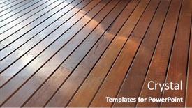  Presentation with australian - PPT theme featuring recently-oiled-australian-spotted-gum background and a tawny brown colored foreground