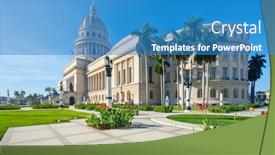  Presentation with capitol - Amazing PPT theme having recently-restored-capitol-of-havana backdrop and a teal colored foreground