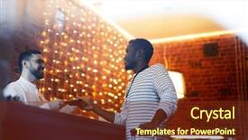  Presentation with receptionist - Amazing theme having reception - young african-american traveler consulting backdrop and a tawny brown colored foreground