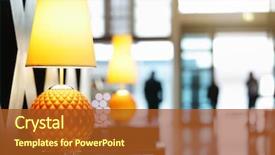  Presentation with luxury hotel - Audience pleasing presentation theme consisting of reception area in luxury hotel backdrop and a tawny brown colored foreground