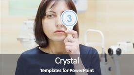  Presentation with eye - Slide deck enhanced with reception at the oculist eye background and a tawny brown colored foreground