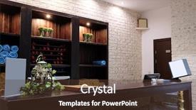  Presentation with spa salon - Audience pleasing presentation design consisting of reception desk in a spa backdrop and a tawny brown colored foreground