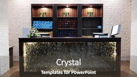  Presentation with spa salon - Presentation theme having reception desk in a spa background and a tawny brown colored foreground