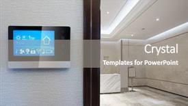  Presentation with smart building - Amazing presentation design having reception desk of office building backdrop and a  colored foreground