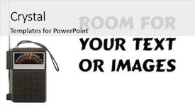  Presentation with transistor - Audience pleasing presentation consisting of receptors - 1960's era am fm transistor backdrop and a white colored foreground