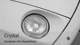  Presentation with rain - Beautiful presentation design featuring recessed headlight on a porsche backdrop and a light gray colored foreground