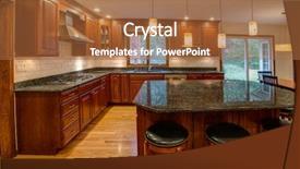  Presentation with kitchen cabinet - Amazing theme having recession - corner newly finished kitchen backdrop and a red colored foreground