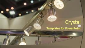  Presentation with led light - Beautiful slides featuring recession - led light on mall roof backdrop and a coral colored foreground