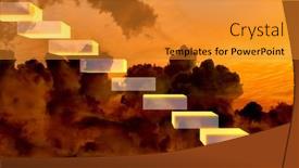  Presentation with crisis - Amazing slides having recession-and-crisis-concept backdrop and a gold colored foreground