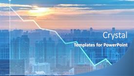  Presentation with crisis - Amazing theme having recession-and-crisis-concept backdrop and a teal colored foreground