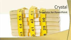  Presentation with measuring - Beautiful slides featuring recession meter - financial concept - measuring money backdrop and a blonde colored foreground