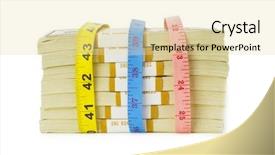  Presentation with measuring - Audience pleasing presentation theme consisting of recession meter - financial concept - measuring money backdrop and a blonde colored foreground