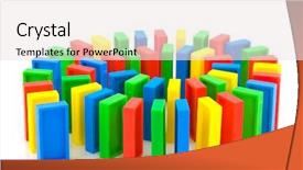  Presentation with rest - Presentation theme enhanced with recession one is falling rest is following background and a sky blue colored foreground