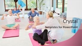  Presentation with course - Presentation design with rechabilitation - senior course is doing physiotherapy background and a lemonade colored foreground