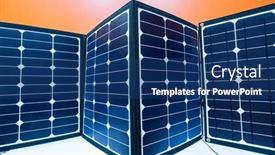  Presentation with solar panel - Theme with recharging-a-compact-folding-solar and a ocean colored foreground