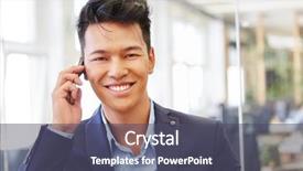  Presentation with news - Audience pleasing PPT theme consisting of recievable management - businessman is happy about news backdrop and a dark gray colored foreground