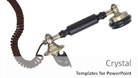  Presentation with old telephone - Beautiful presentation featuring reciever-of-an-old-fashioned backdrop and a white colored foreground