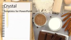  Presentation with recipe - PPT theme featuring recipe book background and a lemonade colored foreground