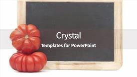  Presentation with recipe card - Cool new slide deck with recipe card - blank blackboard with two ripe backdrop and a  colored foreground