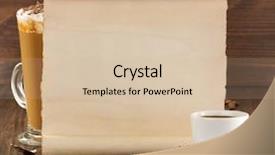  Presentation with coffee recipe - PPT theme having recipe card - coffee concept on wooden background background and a lemonade colored foreground