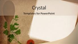  Presentation with recipe - Slides with recipe card wooden spoon background and a coral colored foreground