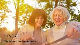  Presentation with old fashioned women - PPT theme having recipes together in a book background and a coral colored foreground