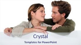  Presentation with lovers - Slide deck having reciprocal relationship - lovers background and a sky blue colored foreground