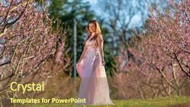  Presentation with teenage girl - Cool new slide deck with recitation - beautiful young teenage brunette girl backdrop and a tawny brown colored foreground