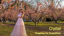  Presentation with teenage girl - Colorful PPT theme enhanced with recitation - beautiful young teenage brunette girl backdrop and a  colored foreground