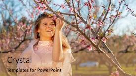  Presentation with girl teens - Audience pleasing slide deck consisting of recitation - beautiful young teenage brunette girl backdrop and a  colored foreground