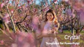  Presentation with teenage girl - Amazing PPT theme having recitation - beautiful young teenage brunette girl backdrop and a  colored foreground