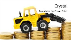  Presentation with road construction - Beautiful slide deck featuring reckon with rising costs backdrop and a white colored foreground