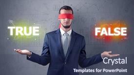  Presentation with eye - Amazing slides having reckoner - businessman with red ribbon backdrop and a navy blue colored foreground