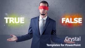  Presentation with red ribbon hiv - Slide set with reckoner - businessman with red ribbon background and a ocean colored foreground