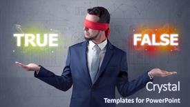  Presentation with red ribbon hiv - Audience pleasing presentation theme consisting of reckoner - businessman with red ribbon backdrop and a navy blue colored foreground