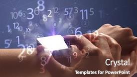  Presentation with smartwatch - Slide set consisting of reckoner - close up female naked hand background and a tawny brown colored foreground