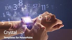  Presentation with female - Cool new presentation theme with reckoner - close up female naked hand backdrop and a tawny brown colored foreground