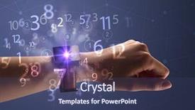  Presentation with female - Presentation theme with reckoner - close up female naked hand background and a ocean colored foreground