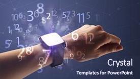  Presentation with people hold hand around globe - Cool new presentation design with reckoner - close up female naked hand backdrop and a tawny brown colored foreground