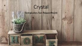  Presentation with wood rustic - Slide deck enhanced with a pot on wood background and a coral colored foreground