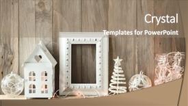  Presentation with white christmas - Amazing presentation having decor on vintage natural wood backdrop and a coral colored foreground