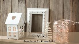  Presentation with white christmas - Colorful presentation theme enhanced with decor on vintage natural wood backdrop and a coral colored foreground