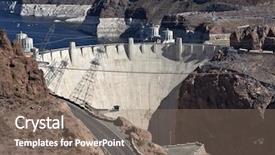  Presentation with free electric dam - Slides enhanced with reclamation - hoover dam and lake mead background and a gray colored foreground