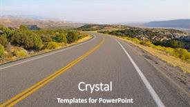  Presentation with panorama from bryce canyon national - Colorful PPT theme enhanced with reclamation - road through bighorn canyon national backdrop and a gray colored foreground